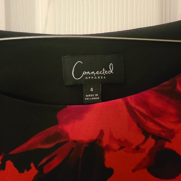 Connected Apparel Floral 3/4 Sleeve Dress - Picture 3 of 3